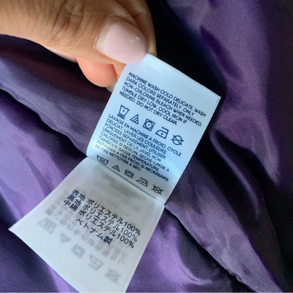 Lands’ End Womens Quilted Hiking Puffer Vest XL Purple Zip Gorp Core Classic NWT - Picture 8 of 10